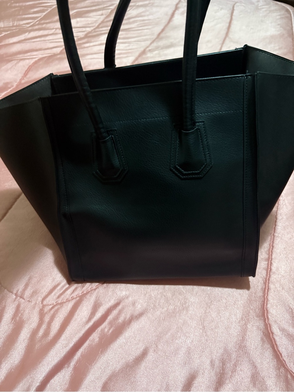 Sondra Robert’s Black Squared Structured Tote Bag - Women's Handbag - Picture 4 of 10